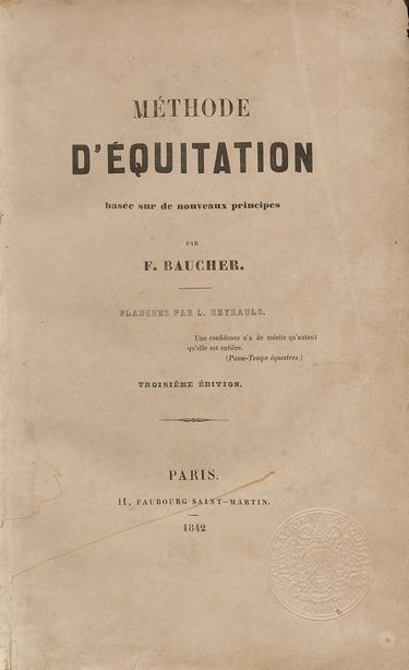 Couverture de  MÉTHODE D'ÉQUITATION